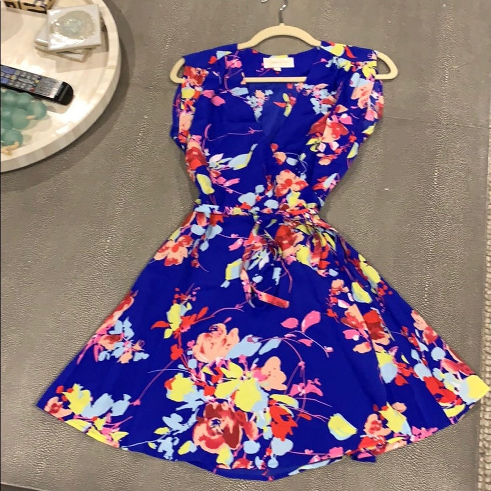Blue Floral Yumi Kim Wrap Dress